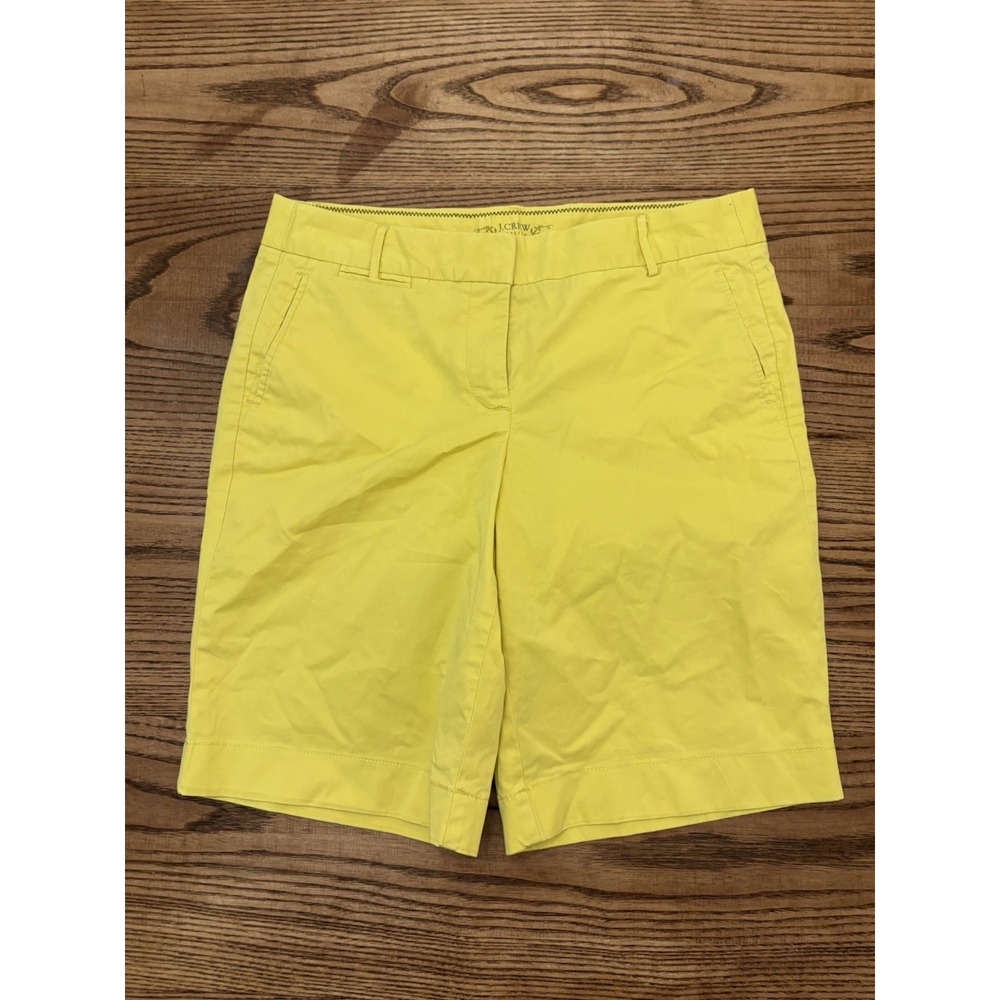 J.Crew Women's Stretch Yellow Summer Weight Chino Shorts Size‎ 4